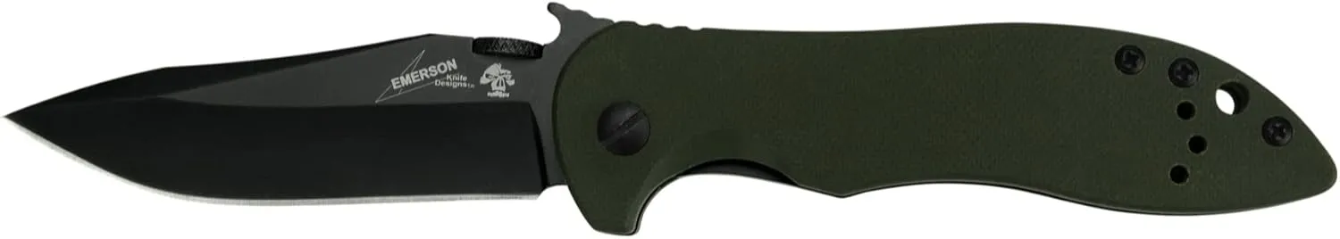 Kershaw Emerson CQC-5K Pocket Knife, 3” Stainless Steel Blade with Manual Opening, G-10 Handle with Reversible Pocketclip and Liner Lock, Small Folding Knife