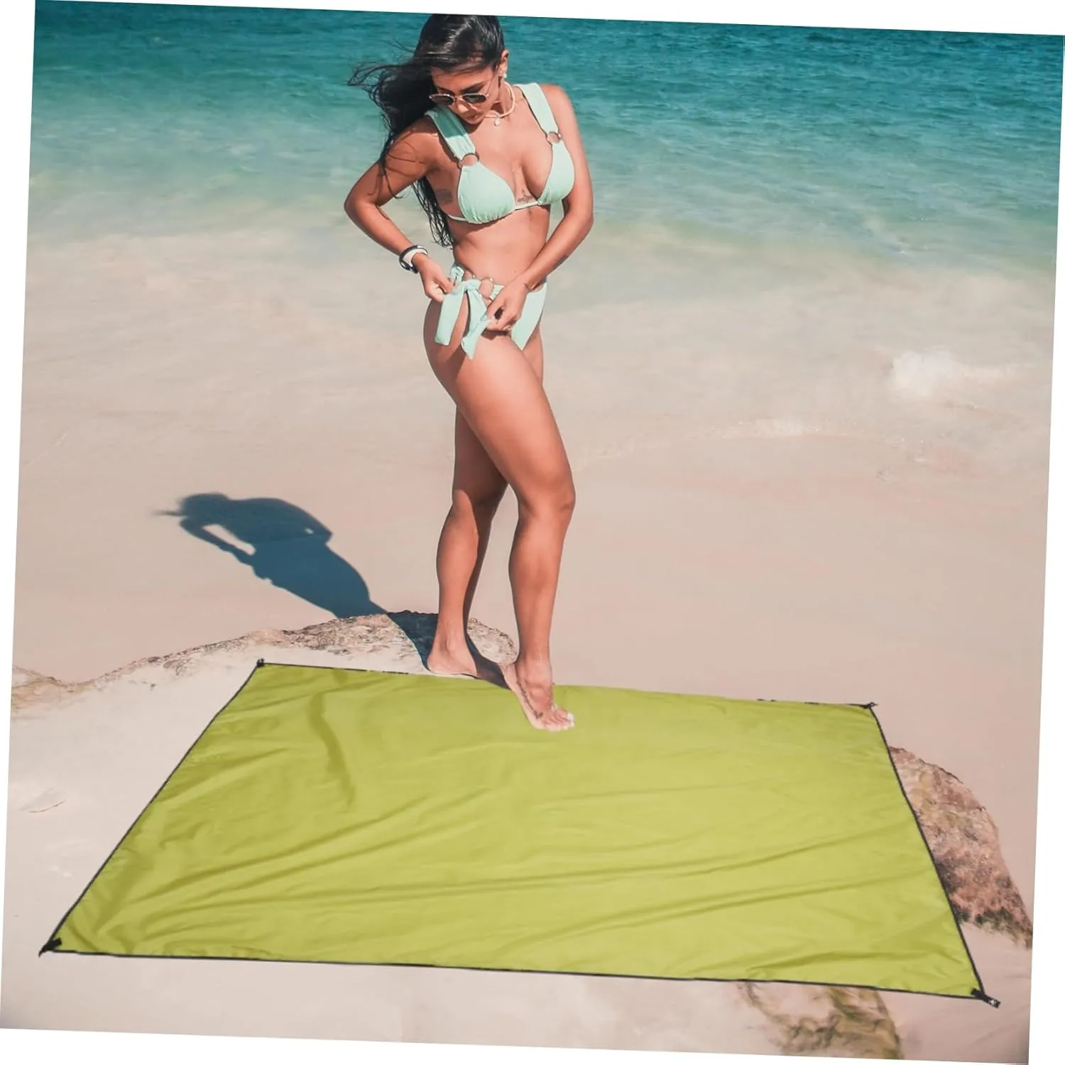 KESYOO Camping Tent Ground Mat Waterproof Oxford Cloth Blanket 210x150cm Beach Blanket Picnic Hiking Outdoor Pad