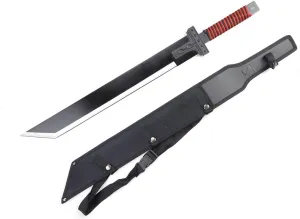 KinStore 28.5" Fantasy Broad Sword Ninja Machete Blade Full Tang Fixed Blade Hunting Tactical Survival Knife with Sheath