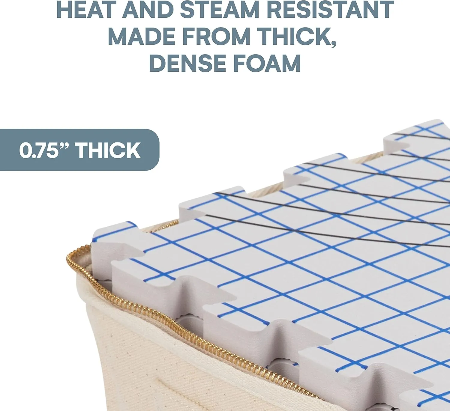 KnitIQ Blocking Mats for Knitting and Crochet Projects - Extra Thick 0.75 Inch Interlocking Blocking Boards with Circular Gridlines - 150 T-Pins and Storage Bag for Knitting Accessories - Pack of 9
