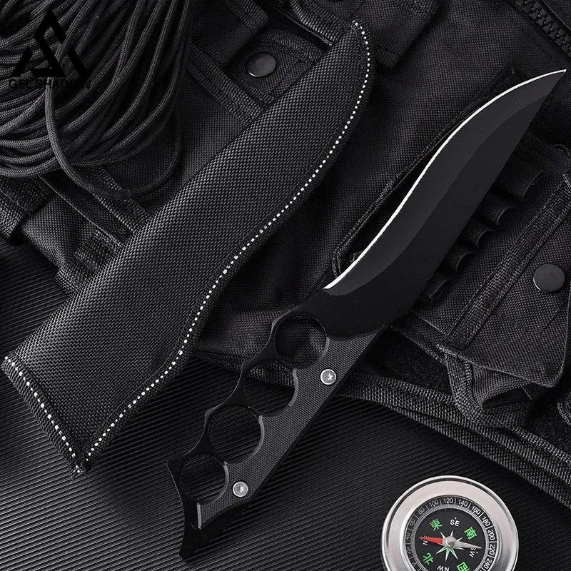 Knuckle Fixed blade Outdoor Survival Tactical Knives