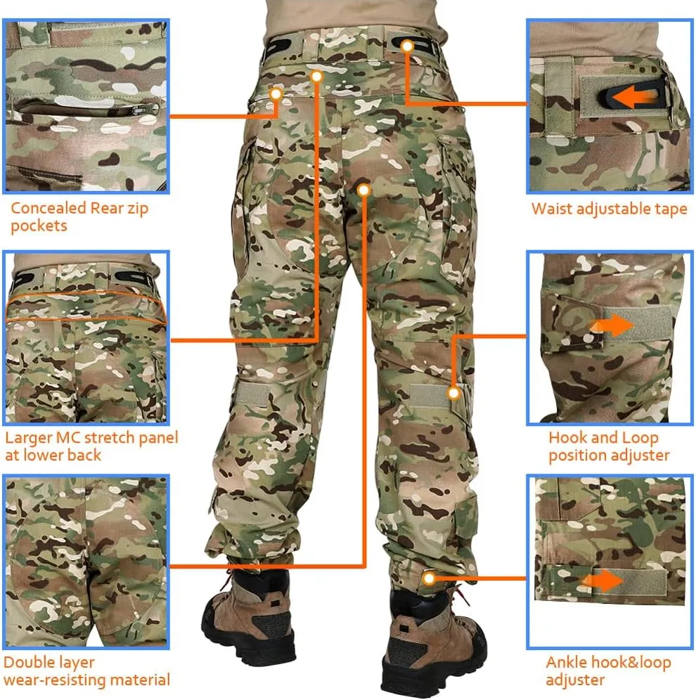 KRYDEX Tactical Men's G3 Combat Pants with Knee Pads