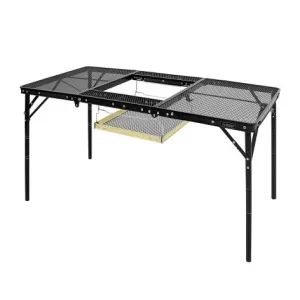 KZM Union Iron Mesh 3 Folding BBQ Table