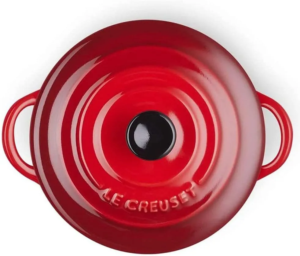 Le Creuset Petite Round Casserole, 0,2 L-Cerise, Stoneware, Cherry red