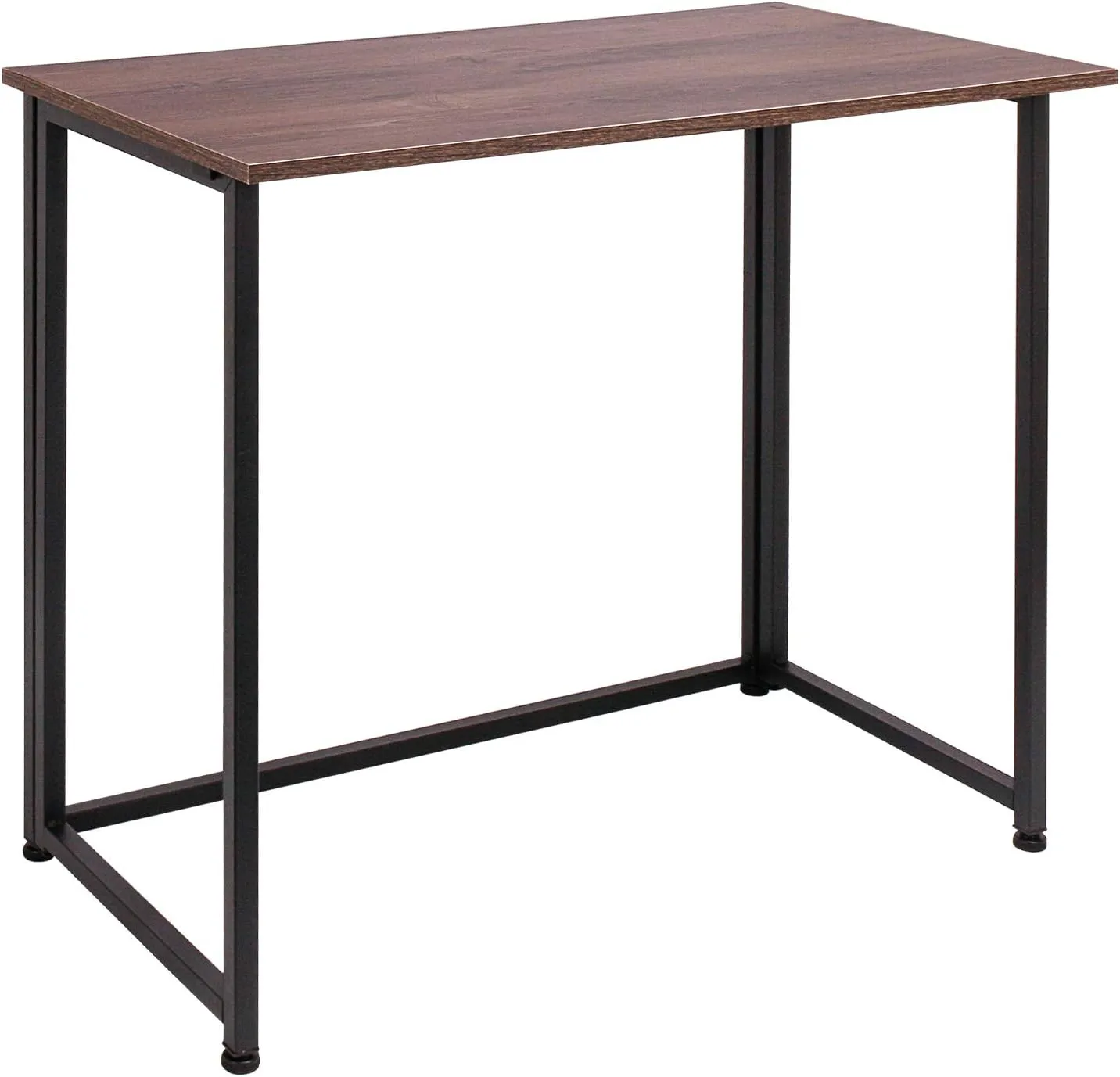 Leopard Outdoor Products Folding Computer Desk for Small Spaces, Space-Saving Home Office Foldable Computer Laptop Writing Desk, Compact Study Reading Table (Dark Brown)