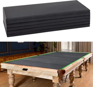 Leyndo 8 ft/7 ft Pool Table Insert for Table Conversion Topper Dining/Game Foam Billiard Pool Convertible Cover Mat Waterproof and Foldable, Black