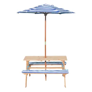 Lifespan Kids Sunset Wooden Picnic Table with Foldable Umbrella