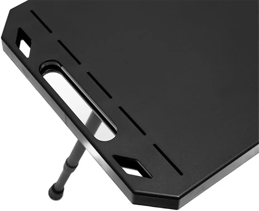 Lightweight Folding Table, Aluminum Alloy Compact Picnic Desk with Adjustable Height for Camping and Outdoor Activities, Foldable and Easy to Carry (Khaki)