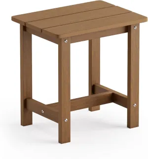 LUE BONA Adirondack Side Table - Small Weather Resistant Outdoor/Indoor Table, Brown