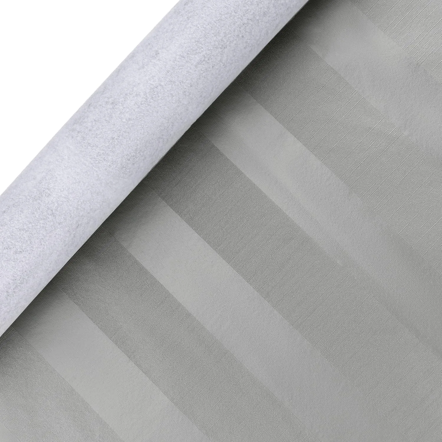 Luxury Table Protector Pad, 2 in 1 Table pad   Great Looking Tablecloth - Heat Resistant, Spill & Stain Proof - Flannel Backing (54x72, Silver - Silk Stripe)