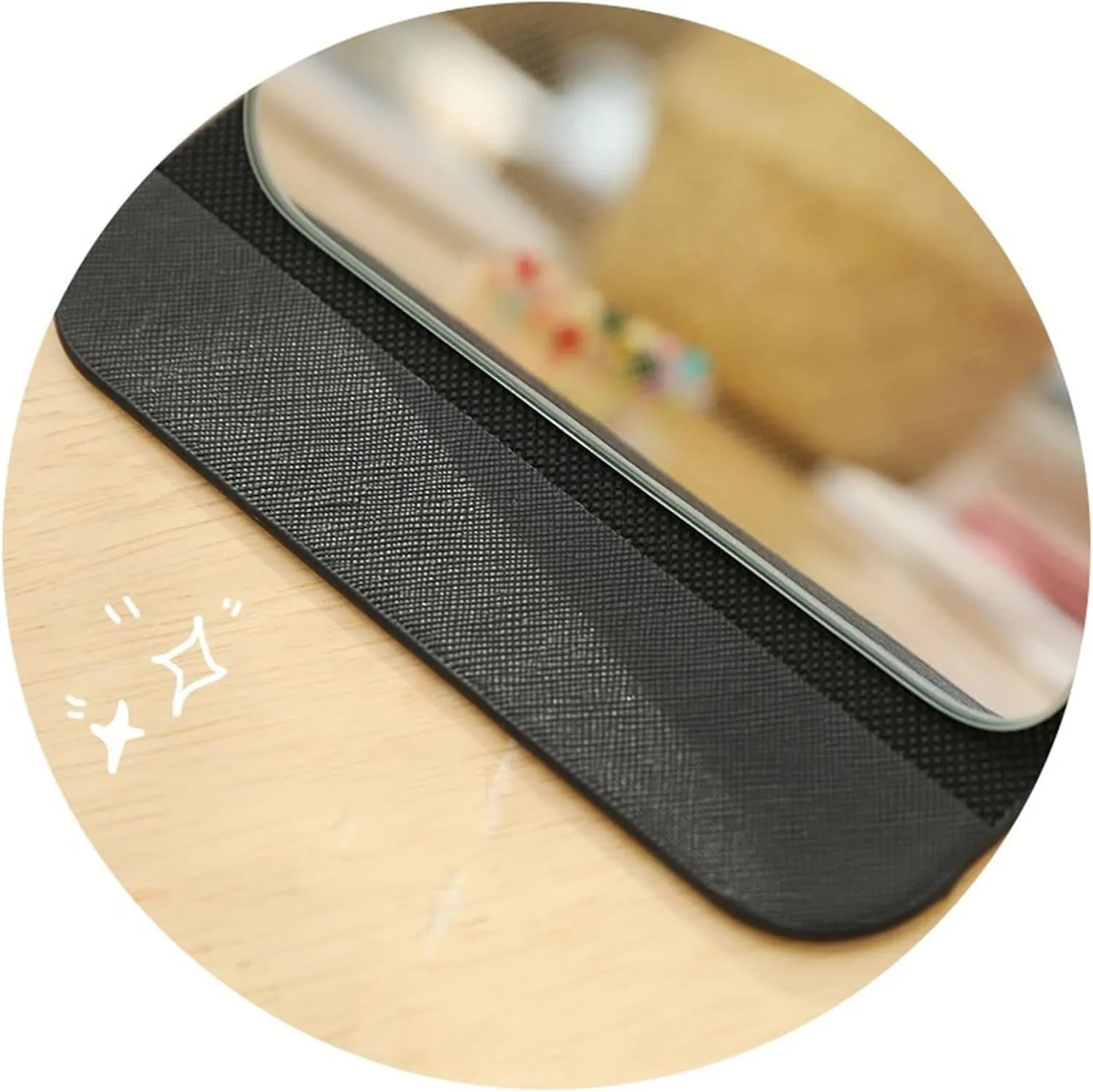 Makeup Mirror Portable Foldable Makeup Mirror PU Leather Desktop Mirror Simple Rectangular Beauty Mirror Large Bathroom Mirror Vanity Mirror