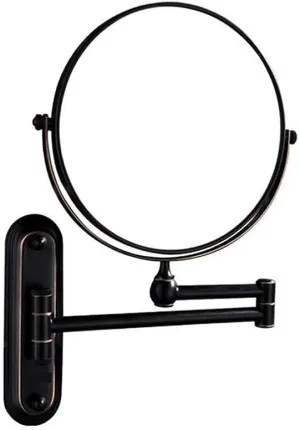 Makeup Mirror Vanity Mirror Bathroom Wall Mounted Magnification and Normal Double-Sided 6-Inch 360° Rotating Extendable Cosmetic Mirror (Color : 3X)