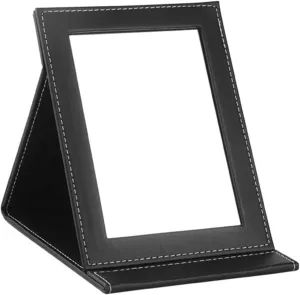 Makeup Mirror Vanity Mirror Foldable Vanity Mirror Portable Mirror Foldable Mirror Table Top Bedroom Dormitory Go Out with Vanity Mirror Beauty Mirror(Small)