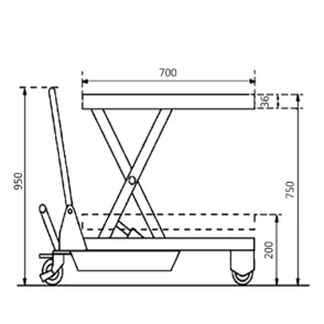 Manual Single Scissor Table Lifter 150Kg