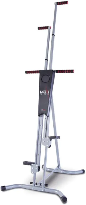 MaxiClimber 2.0 Vertical Climber ERS (Elastic Resistance System) - Easy to Assemble, Folding Exercise Machine Combines Cardio & Strength Training for a Low Impact, Full Body Workout - Free Fitness App