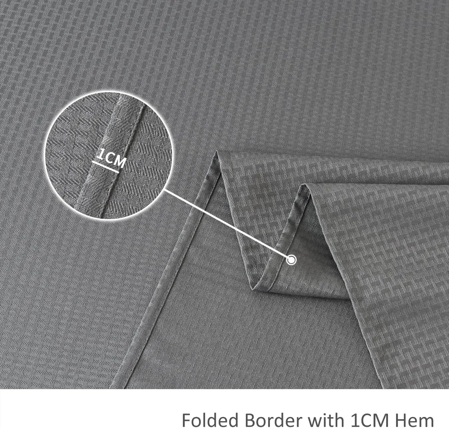 maxmill Rectangle Tablecloth Weaved Pattern Waterproof Spillproof Wrinkle Free Table Cloth, Kitchen Dining Tabletop Decoration, Fabric Table Cover for Holiday Parties, 52 x 70 Inch, Charcoal Gray