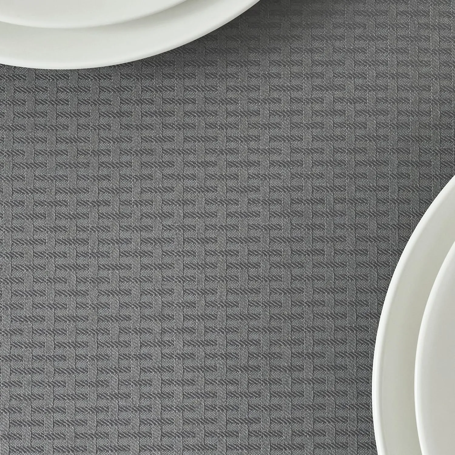 maxmill Rectangle Tablecloth Weaved Pattern Waterproof Spillproof Wrinkle Free Table Cloth, Kitchen Dining Tabletop Decoration, Fabric Table Cover for Holiday Parties, 52 x 70 Inch, Charcoal Gray