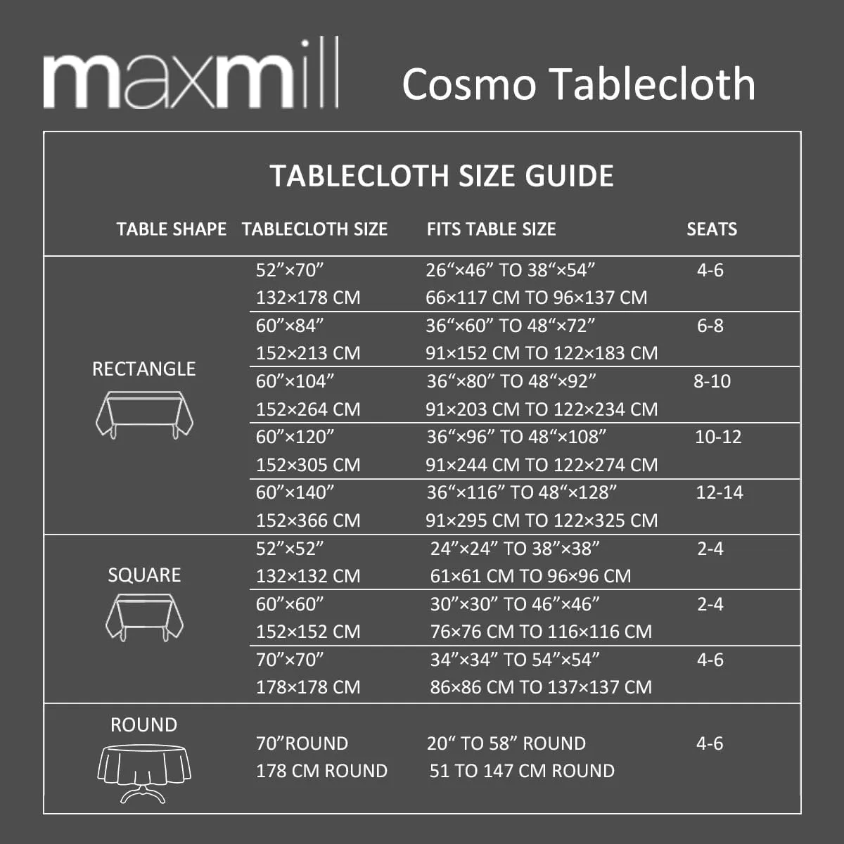 maxmill Square Tablecloth Slubby Texture Stain Resistant Waterproof Wrinkle Resistant Washable Soft Table Cloth, Decorative Fabric Table Cover for Dining Room Dinner Party, 52 x 52 Inch, Dusty Pink