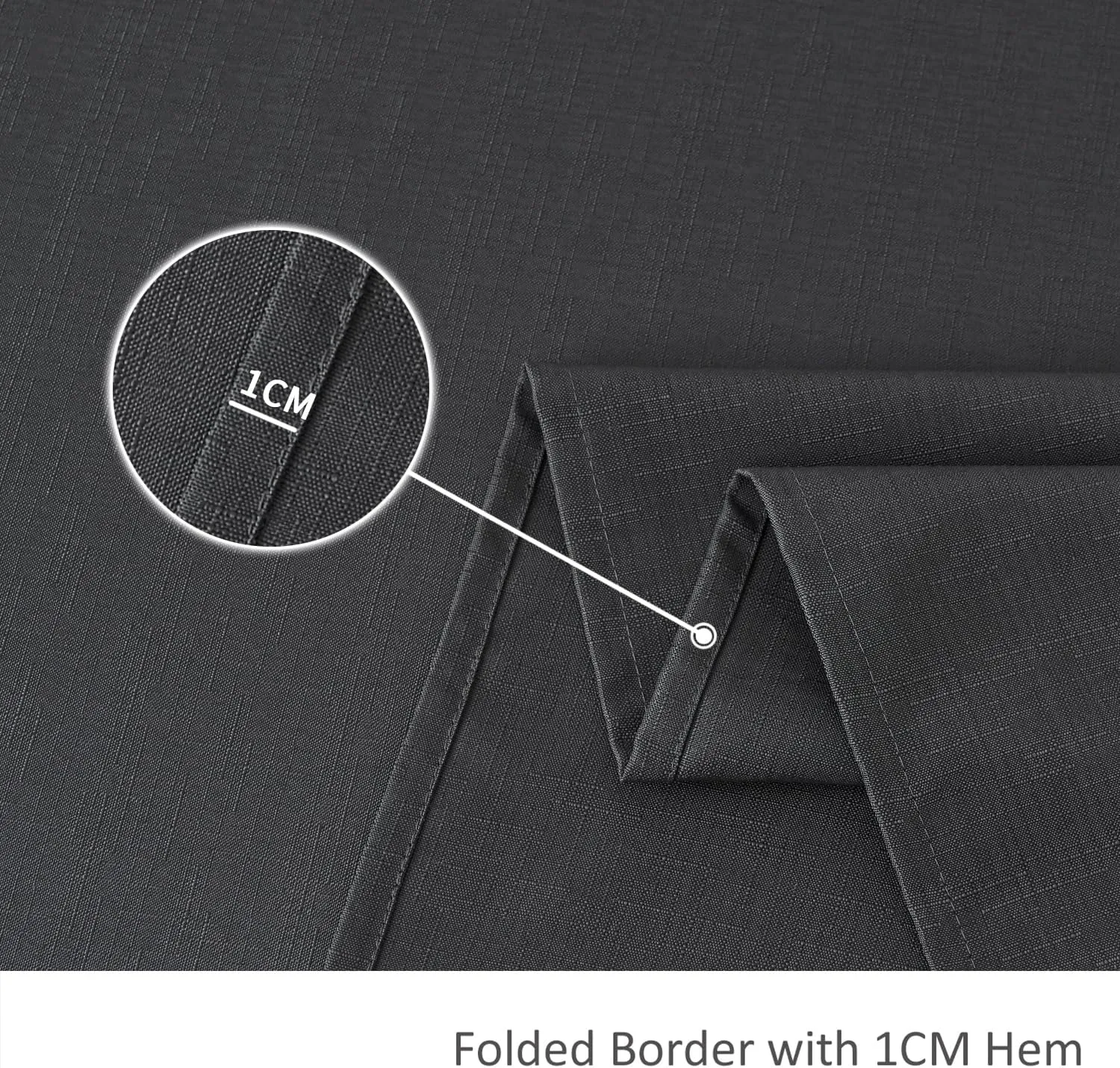 maxmill Square Tablecloth Slubby Texture Stain Resistant Waterproof Wrinkle Resistant Washable Table Cloth, Decorative Fabric Table Cover for Dining Room Dinner, Parties, 52 x 52 Inch, Charcoal