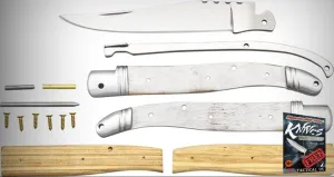MI159 Limited Elite Knifemaking Kit (Makes 4.625" Folding Limited Elite Knife 4" Blade w/ Wood Handle)   free eBook by ProTactical'US