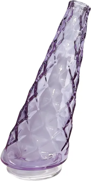 Mini Gradient Crystal Vase, Pro Replacement Top for Table Decoration, Clear Bud Vases in Bulk for Flower (Purple)