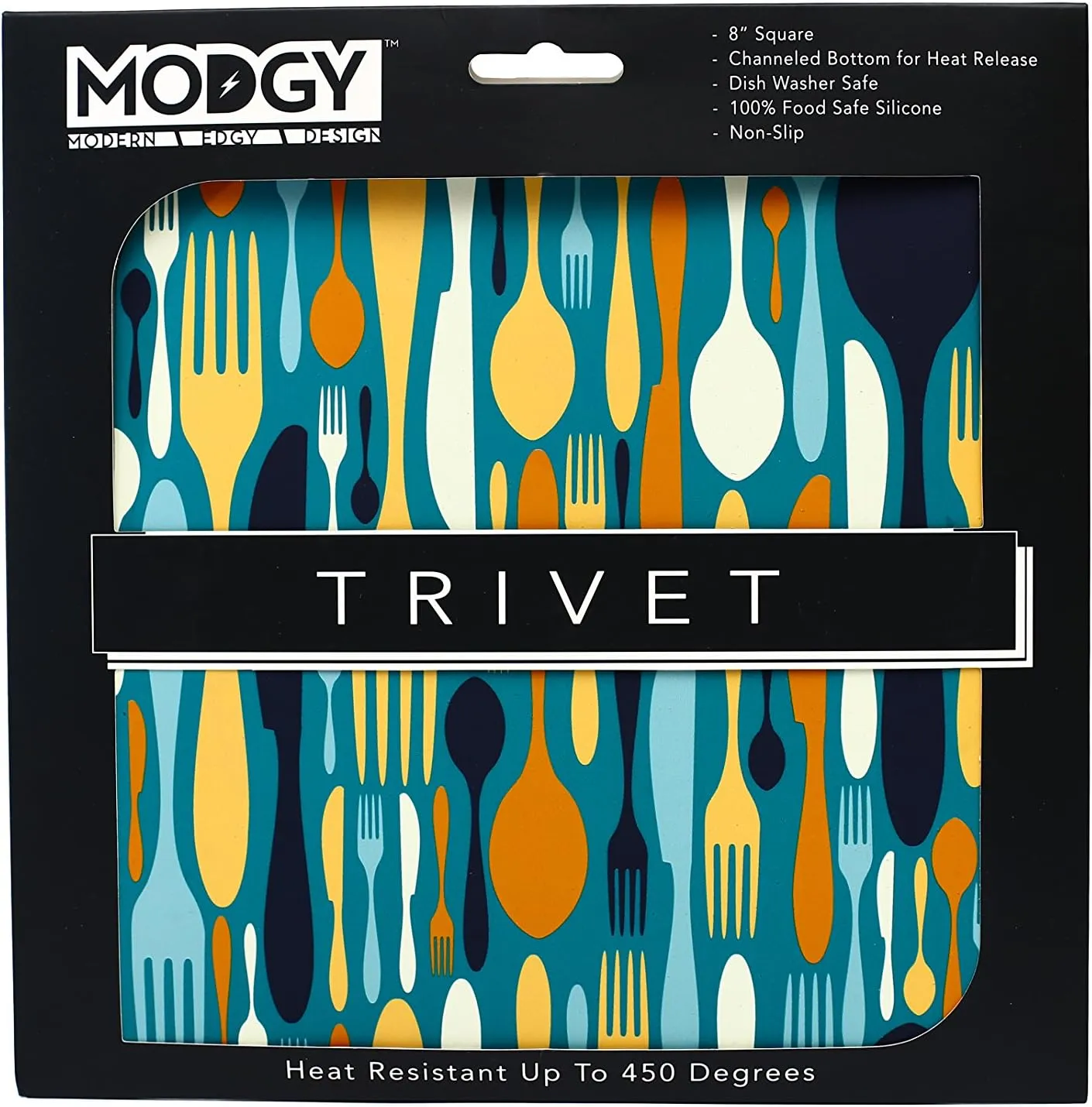 Modgy Silicone Trivets for Hot Dishes, Pots, Pans Decorative for Kitchen Counter-Tops Heat Resistant Pad Utensil Rest Mat Coaster, Kookin