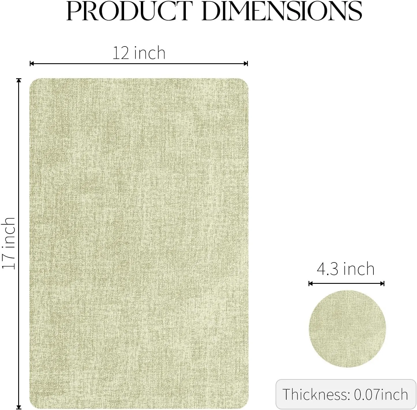 MOSAYT Faux Leather Placemats Set of 6, Heat Resistant Vinyl Place Mats with Coasters, Wipeable Washable Waterproof Oil Proof Table Mats for Kitchen Dining Indoor Outdoor, 12" x 18", Sage Green