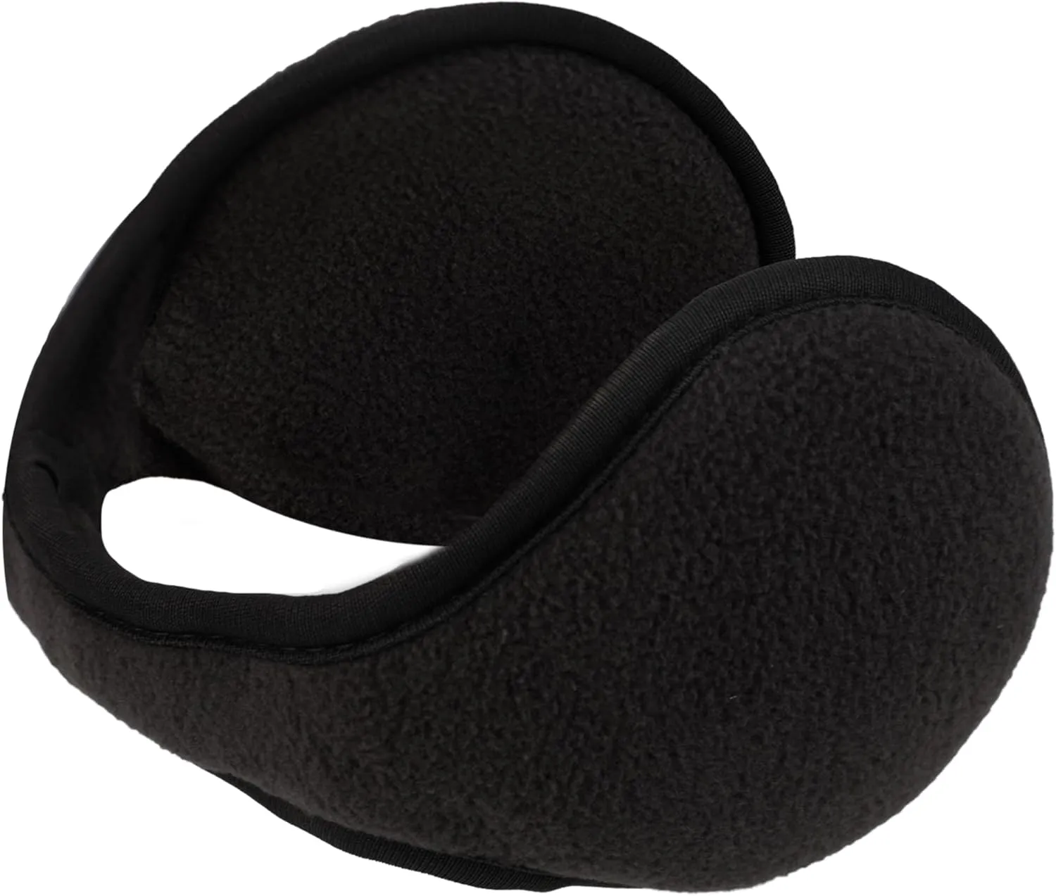 Motique Accessories Adjustable Ear Warmers Men Women Solid Polar Fleece Folding Winter Earmuff