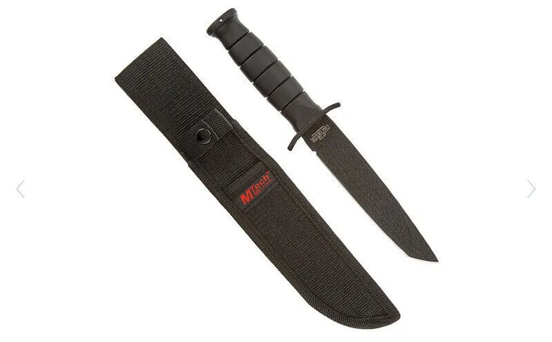 MTechUSA Rescue Team Fixed Blade Military Tanto Blade Full Tang Knife 6Q0-MT-113