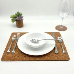 Natural Cork Placemats - Set of 4 Rectangle