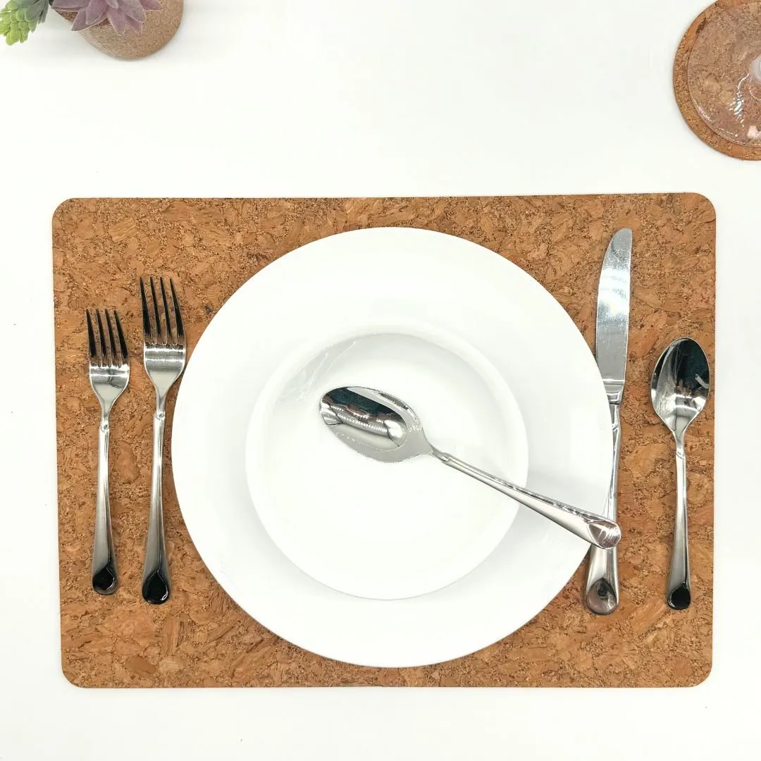 Natural Cork Placemats - Set of 4 Rectangle