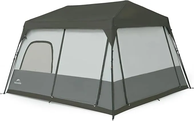 Naturehike Cape 6 Person 8 Person Camping Tent, 60S Easy Setup Instant Tent Pop up Tent, Waterproof Large Tall 6/8 Person Tents for Camping, Car Camping