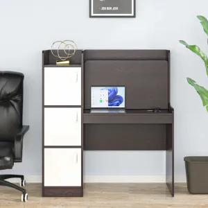 Office Desk with Melamine-Coated Pre-Laminated Board - New Wenge & High Pine Finish