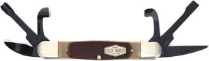 Old Timer 24OT Splinter Carvin' 6in Traditional Folding Whittling Knife with 1.5in Detail Blade, Sawcut Handle, Nickel Silver Bolsters, and Convenient Size for Carving, Camping, EDC, and Outdoors