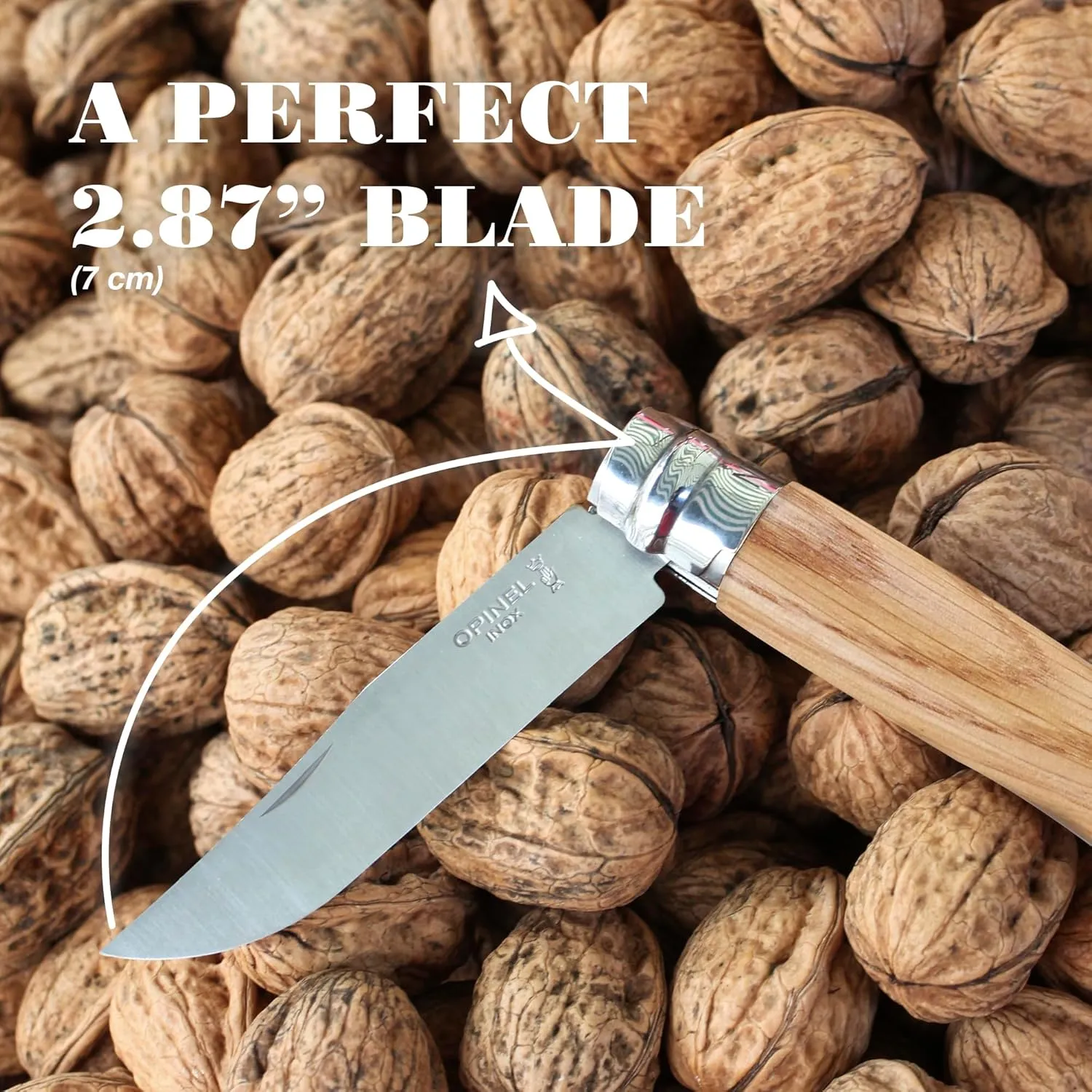 OPINEL No.06-No.09 Premium Woods, Stainless Steel Folding Pocket Knife, Made in France (No.06/Oak)