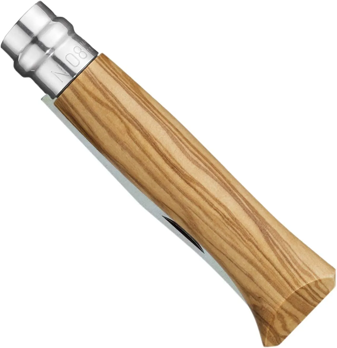 OPINEL No.06-No.09 Premium Woods, Stainless Steel Folding Pocket Knife, Made in France (No.08/Olive)