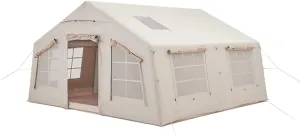 Outdoor Inflatable Camping Tent with Air Pump, 13m2 Glamping Tents, Easy Setup 4 Season Windproof House for Fishing, Camping & Hiking, 480 X 360 X 250cm