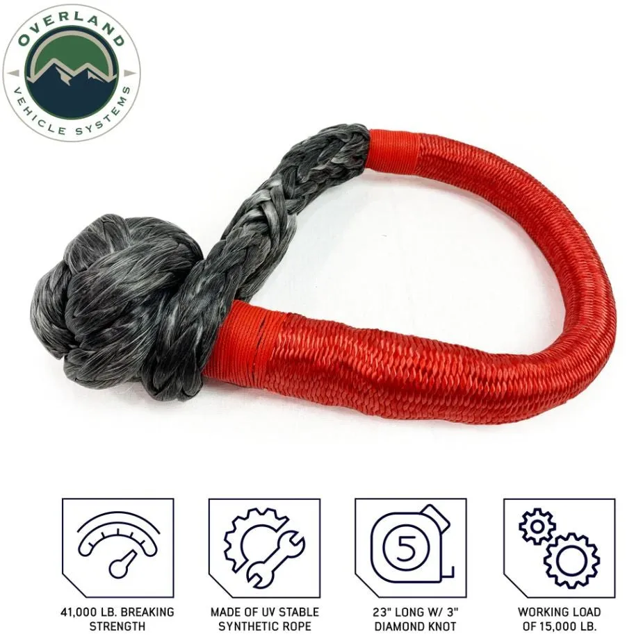 Overland Vehicle Systems Soft Recovery Shackle with Storage bag