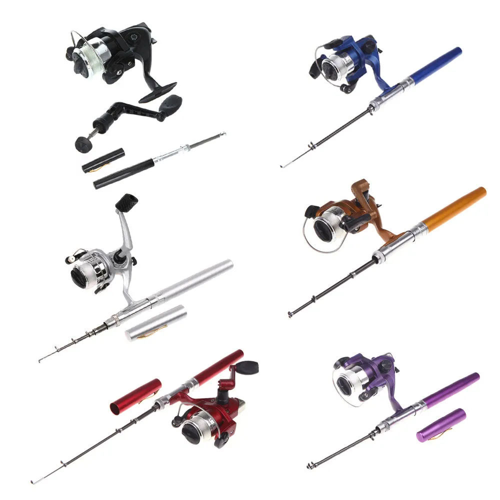 Pen Sized Fishing Rod Reel Combo Pole