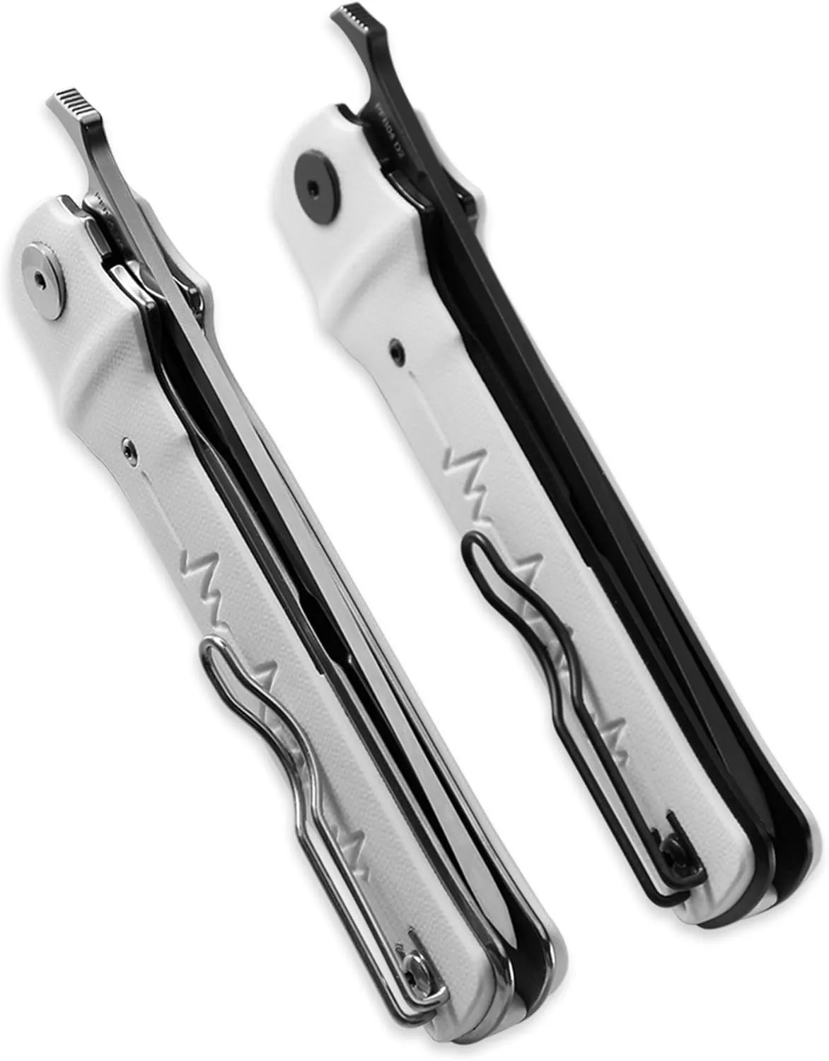 Petrified fish PFB04 Tena Folding Knife, 3.82" D2 Steel Black Stonewashed Blade G10 Handle Pocket Folding knife for EDC Camping Outdoor (Black Black Stonewashed)