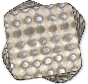 Pimpernel Pure Coasters Set of 6 with Cork Backing - Modern Square Coasters with Metallic-Style Pattern for Drinks Hot or Cold Ideal for Coffee Table Dining Table or Office Desk Protection