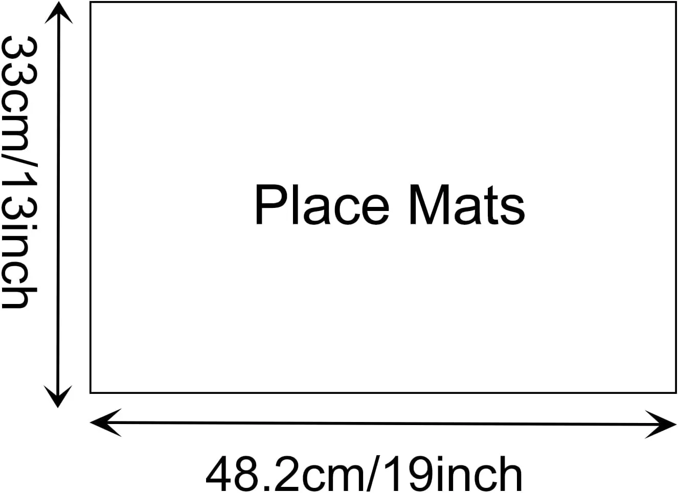 Place Mats Set of 8 – Rectangle Rectangular Waterproof Fabric Polyester Cloth Washable Wipeable Heat Resistant Placemats for Kitchen Dining Dinner Table Indoor 13 x 19 Inch Ivory