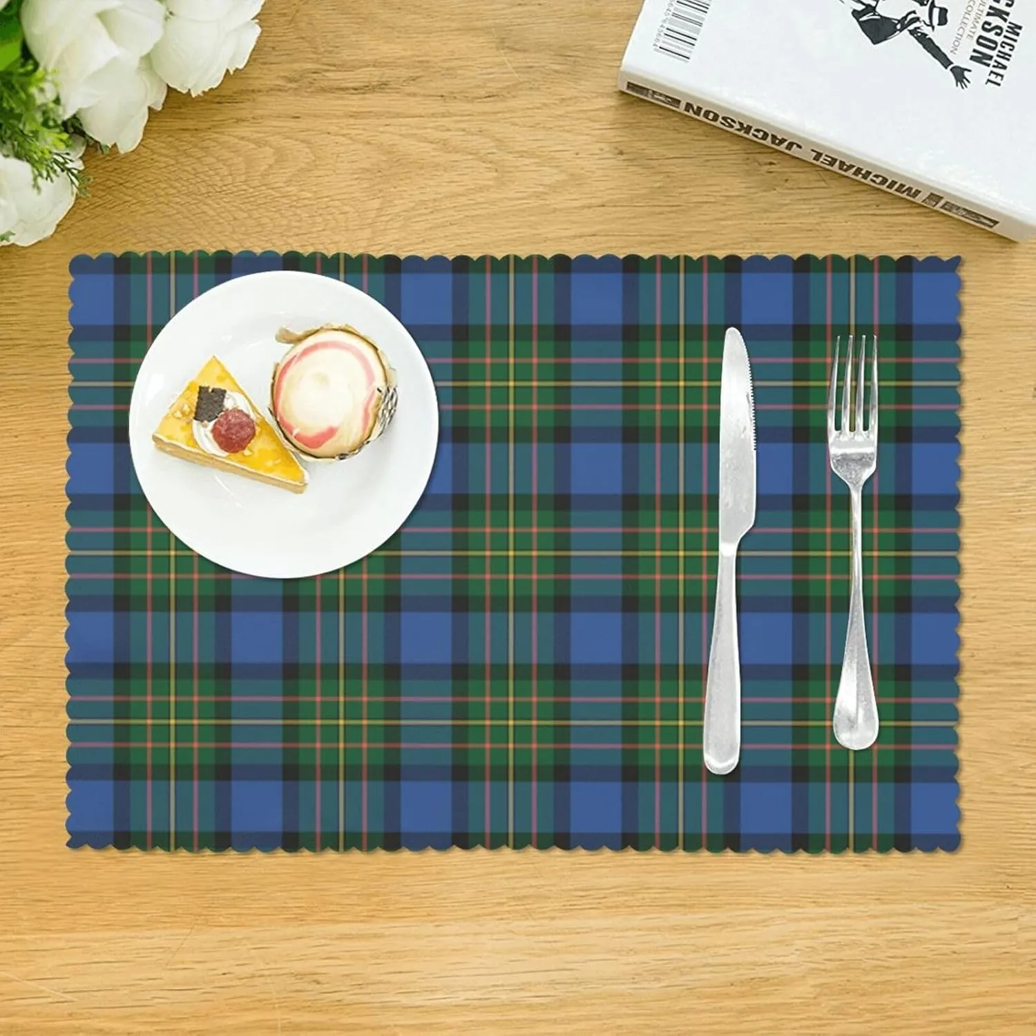 Placemats for Dining Table Set of 4, Maclaren Ancient Tartan Place Mats Heat Resistant Washable Kitchen