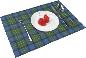 Placemats for Dining Table Set of 4, Maclaren Ancient Tartan Place Mats Heat Resistant Washable Kitchen
