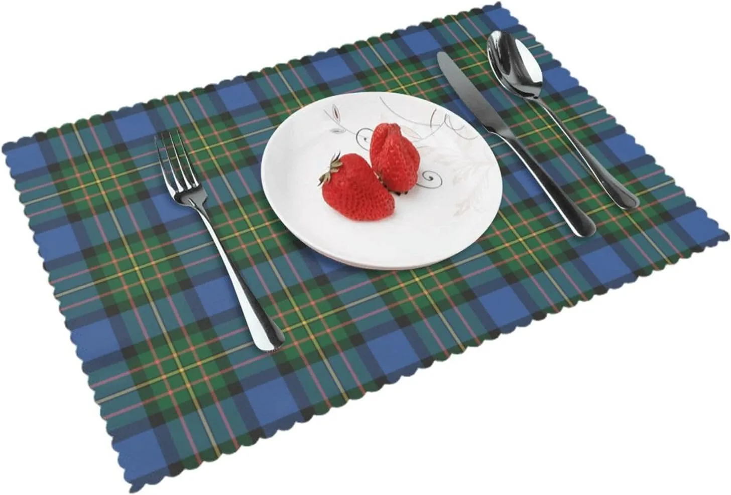 Placemats for Dining Table Set of 4, Maclaren Ancient Tartan Place Mats Heat Resistant Washable Kitchen