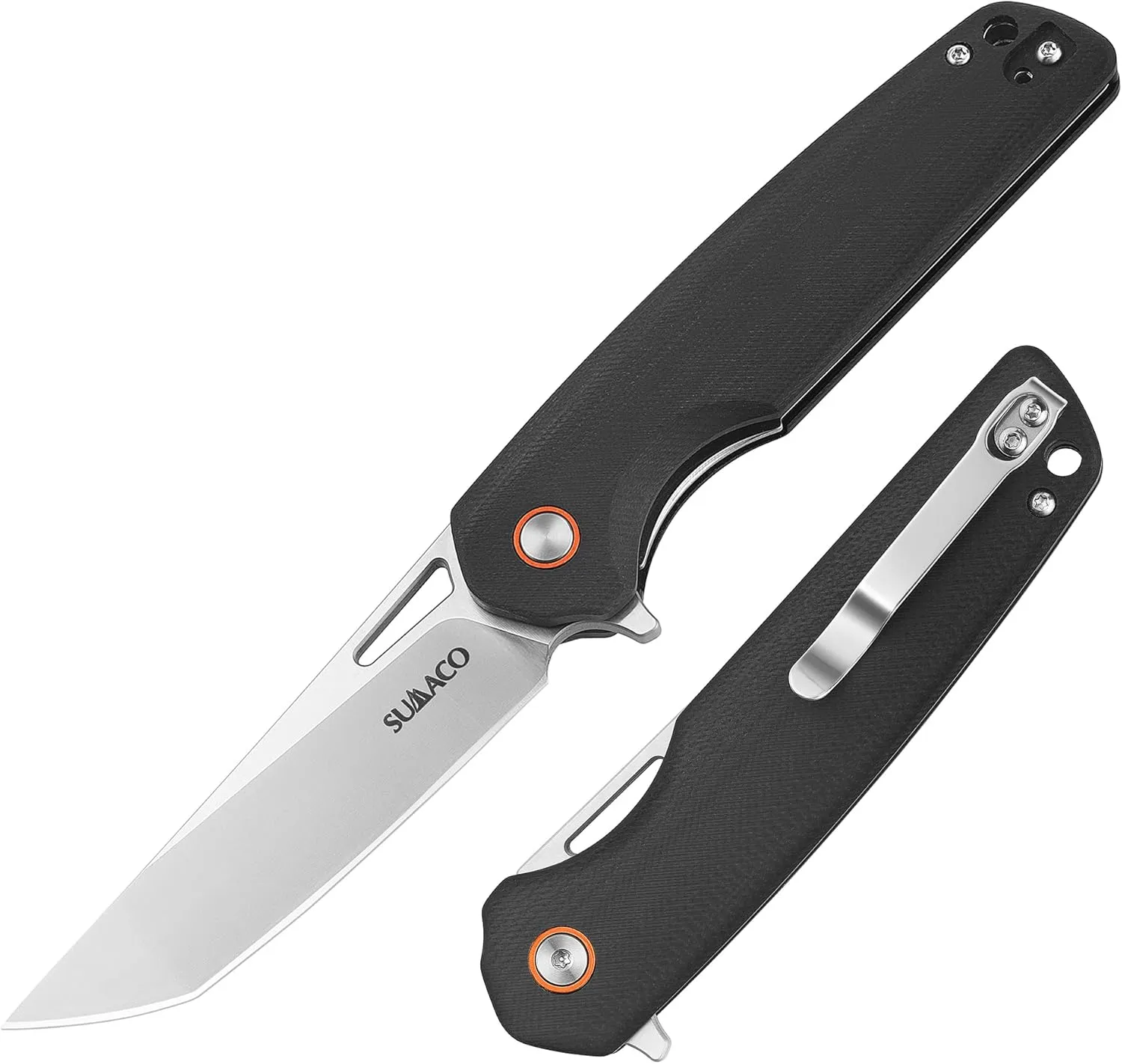 Pocket for Men Knife EDC Tactical pocket Samurai Folding Knifes D2 Steel and G10 Black Handle Material Hunting Camping Outdoor Fishing and Everyday Survival Knife