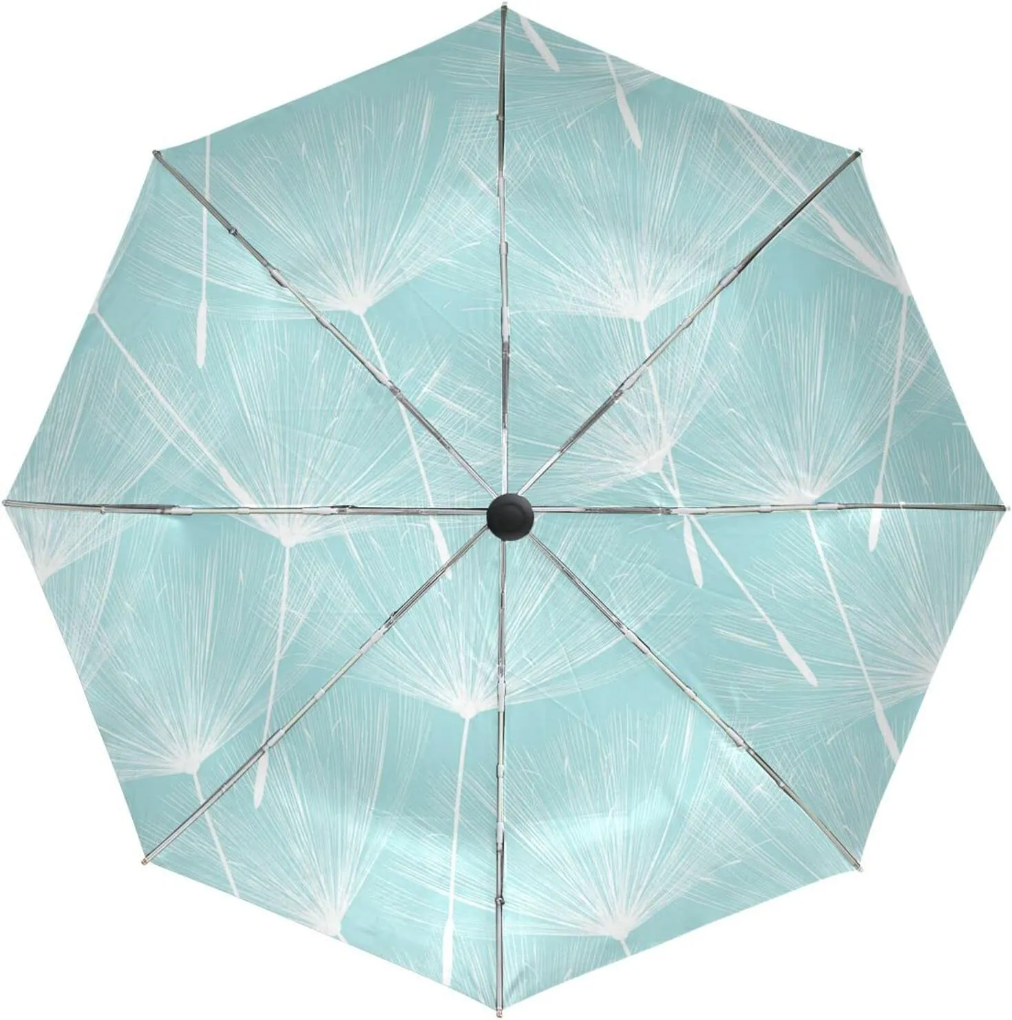 Poeticcity Automatic Folding UPF 50  Anti-UV Rain Umbrella, Auto Open/Close 3 Folds Sun Parasol Canopy Windproof Compact Travel Umbrella