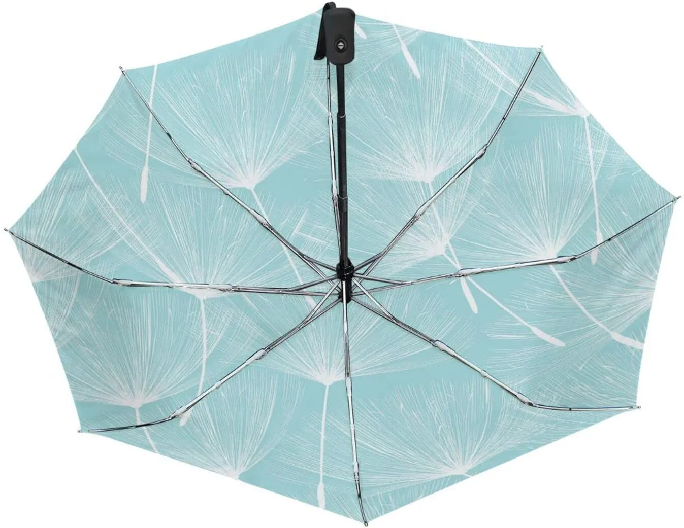 Poeticcity Automatic Folding UPF 50  Anti-UV Rain Umbrella, Auto Open/Close 3 Folds Sun Parasol Canopy Windproof Compact Travel Umbrella