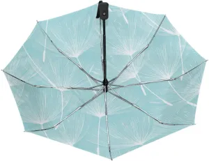 Poeticcity Automatic Folding UPF 50  Anti-UV Rain Umbrella, Auto Open/Close 3 Folds Sun Parasol Canopy Windproof Compact Travel Umbrella
