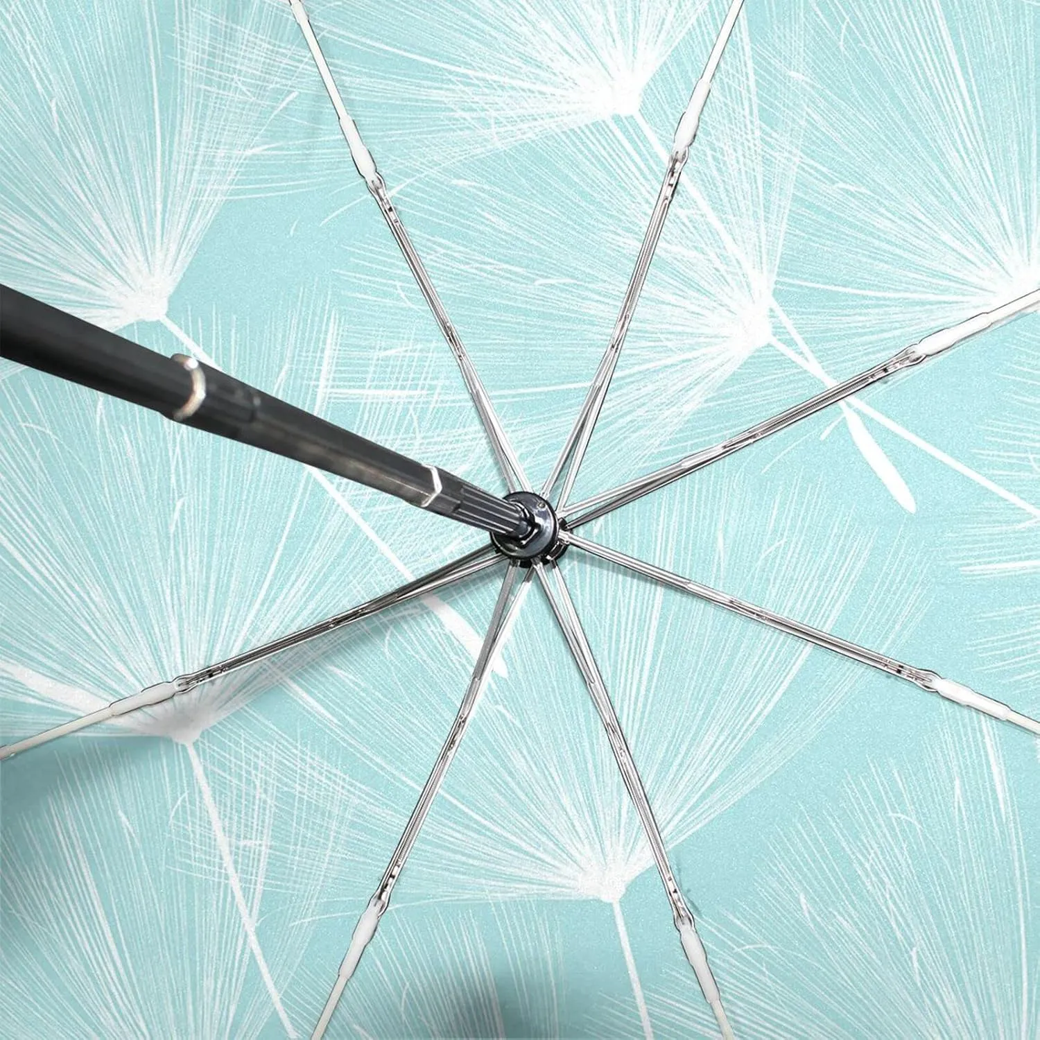 Poeticcity Automatic Folding UPF 50  Anti-UV Rain Umbrella, Auto Open/Close 3 Folds Sun Parasol Canopy Windproof Compact Travel Umbrella